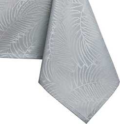 AmeliaHome Obrus plamoodporny wzór roślinny 120x160 cm jasnoszary