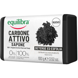 Oczyszczające Mydło 100% Roślinne z Aktywnym Węglem, Equilibra