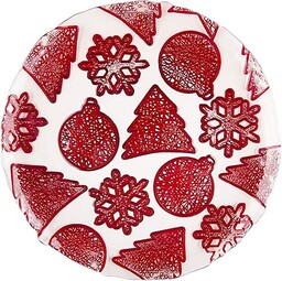 Excelsa Xmas zestaw 6 talerzy deserowych, szklanek