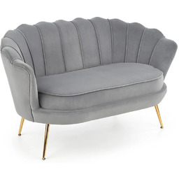 Elior Szara nowoczesna sofa w kształcie muszelki E7-A19
