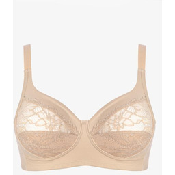 Biustonosz koronkowy miękki bez fiszbin cielisty New Piuma