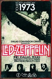 Tablica Ozdobna Blacha Led Zeppelin Live Koncert