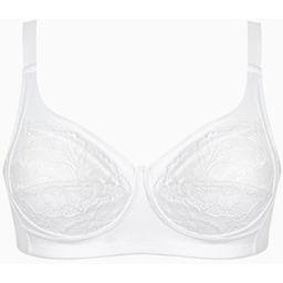 Biustonosz koronkowy miękki bez fiszbin biały New Piuma