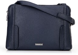 Damska torebka crossbody dwukomorowa granatowa