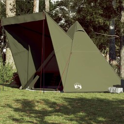 vidaXL Namiot rodzinny tipi, 6-osobowy, oliwkowy, wodoszczelny