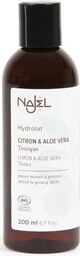Hydrolat Cytrynowy z Aloesem, Tonik, Certyfikowany Cosmebio, NAJEL