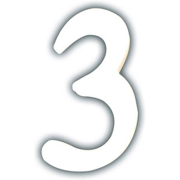 Decopatch AC343O - Cyferka z białej masy papierowej