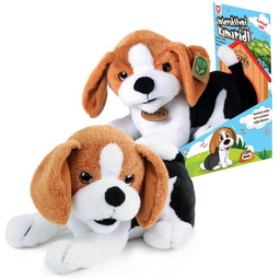 Interaktywny Piesek Bobik 25cm Rappa 182677 pluszowa Zabawka
