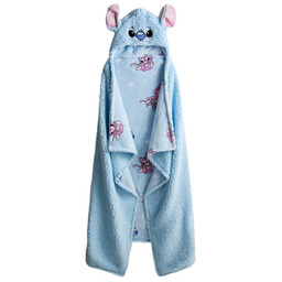 Koc narzuta z kapturem Disney Stitch & Angel