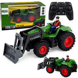 Traktor Rolniczy Ze Spychaczem i Rolnikiem Zdalnie Sterowany
