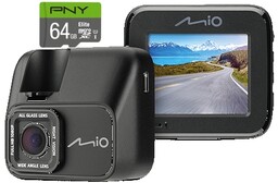 Wideo-rejestrator kamera samochodowa do auta Mio C545 karta