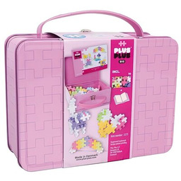PLUS-PLUS Klocki plastikowe Big Metalowa różowa walizeczka 014-3275