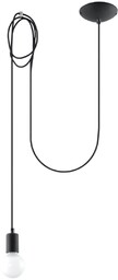 Lampa wisząca EDISON 1xE27 LONG czarna