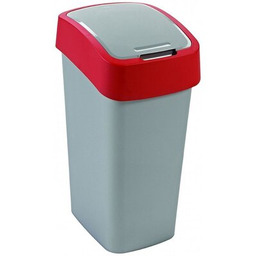 CURVER Kosz na śmieci Flip Bin 45L Szaro-czerwony
