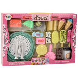 Cukiernia Kawiarnia Zestaw Słodycze Figurki Kawa Ciasto 25