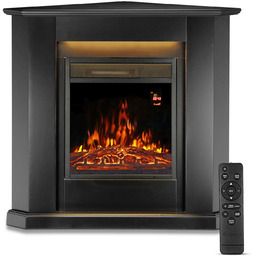 KOMINEK ELEKTRYCZNY 2000W 2 TRYBY CZARNY NAROŻNY