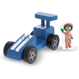 Trefl - Wyścigówka Niebieska, Wooden Toys, Bobaski
