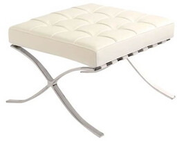 King Home Podnóżek Barcelon Prestige Plus T03-OTTO.WHITE tapicerowany