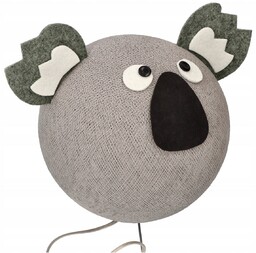 Ręcznie robiona Lampka nocna Do pokoju Koala Cotton