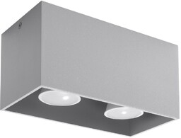 Oprawa sufitowa QUAD MAXI szara 2xGU10