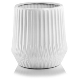 Donica ceramiczna biała Ø28 x 38 cm