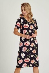 Koszula nocna Peony czarna