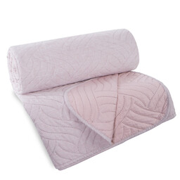Design 91 Narzuta dekoracyjna 200x220 Len różowa D91