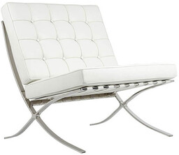 King Home Designerski fotel Barcelon KH1501100290 z białej