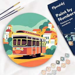 Figured''Art Malowanie według numerów dla dorosłych na drewnianym