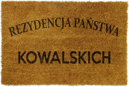 Wycieraczka Rezydencja Państwa + Nazwisko 90x60