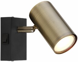 Globo Lampa reflektorowa Robby 57911-1M kinkiet czarny mosiądz