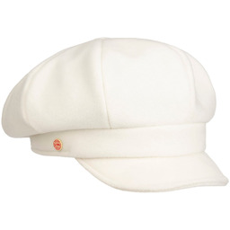 Women s Newsboy Cap by Mayser, kremowobiały, cm