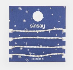 Sinsay - Bransoletki 4 pack - Srebrny