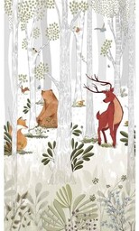 Mural druk cyfrowy winylowy na flizelinie dziecięcy las
