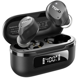 Tozo AeroSound Dokanałowe Bluetooth 5.3 Czarny Słuchawki bezprzewodowe