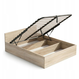 Łóżko 140x200 cm z Pojemnikiem Stelaż Podnoszony Metalowy