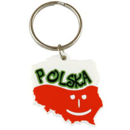 Brelok gumowy kontur polski - uśmiech