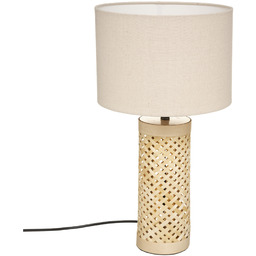 Atmosphera Lampka stołowa SALMA z bambusową podstawką, 47