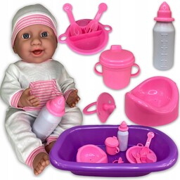 Lalka Jak Żywa Bobas Gumowa Akcesoria Wanna Nocnik