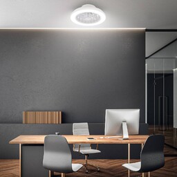 Briloner Wentylator sufitowy LED Pafo, biały, tworzywo sztuczne,