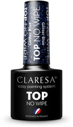 CLARESA Top No Wipe 5g Glitter Blue