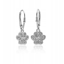 Kolczyki łapki Swarovski Elements srebro rodowane
