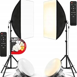 2X Softbox Lampa Studyjna do Zdjęć 40x60cm 85W