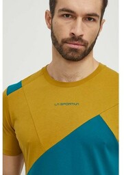LA Sportiva t-shirt Dude męski kolor zielony wzorzysty