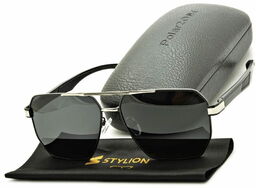 PolarZone Duże Męskie okulary przeciwsłoneczne pilotki z polaryzacją