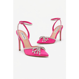 STEVE MADDEN RÓŻOWE CZÓŁENKA SZPILKI Z CYRKONIAMI 39