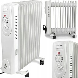 Mocny Grzejnik olejowy elektryczny z termostatem energooszczędny 2500W