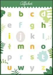 Alfabet dinozaury - plakat Wymiar do wyboru: 70x100