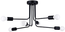 Lampa sufitowa NORAH 6xE27 czarna