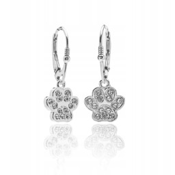 Kolczyki łapki Swarovski Elements srebrne
